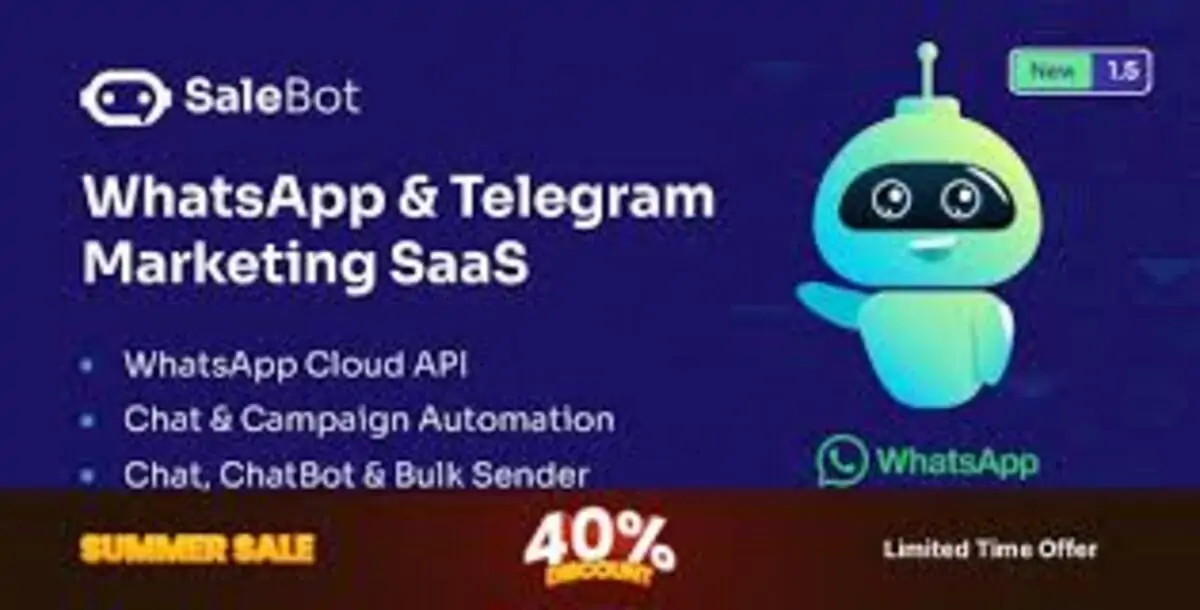 SaleBot - WhatsApp And Telegram Marketing SaaS - ChatBot & Bulk Sender