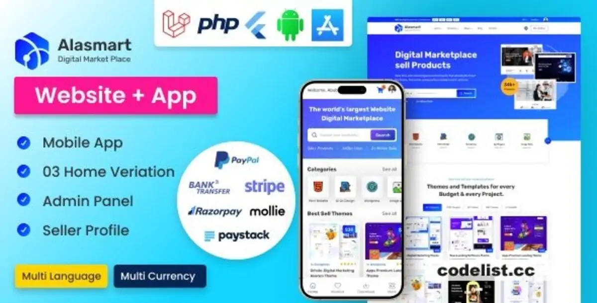 Alasmart - Digital Product Download Marketplace Laravel Script