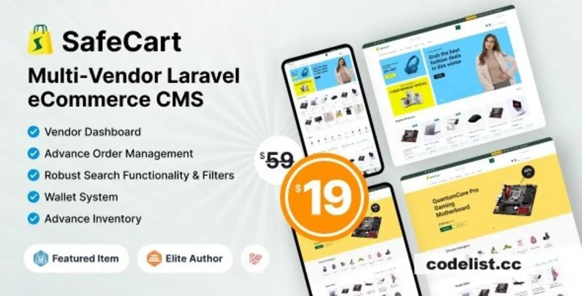 Safecart – Multi-Vendor Laravel eCommerce platform
